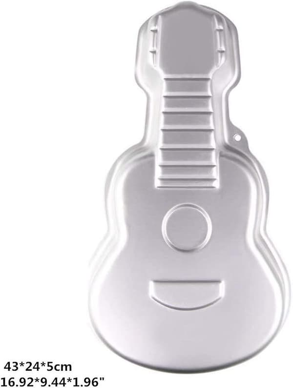 3D Aluminium Kageform DIY Guitarform Bageform Fødselsdag