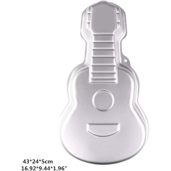 3D Aluminium Tårtform DIY Gitarrform Bakform Födelsedag