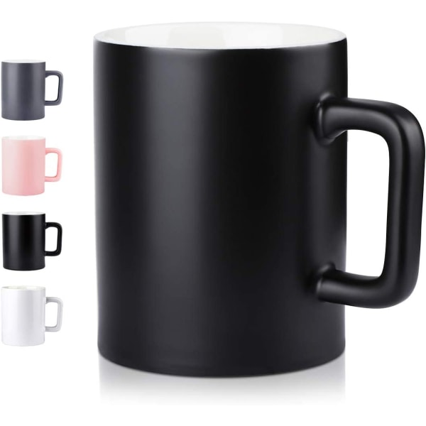 Keramisk mugg, slät frostad porslinsmugg, kaffemuggar, te