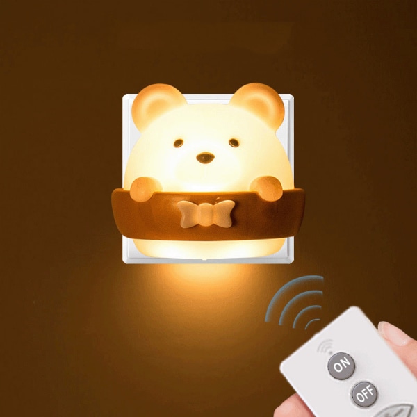 Bear Night Light för barn, söt nattlampa