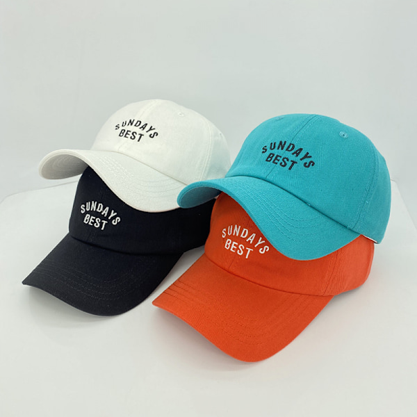 Hat Broderede Bogstaver Justerbar Studerende Casual All-Match White