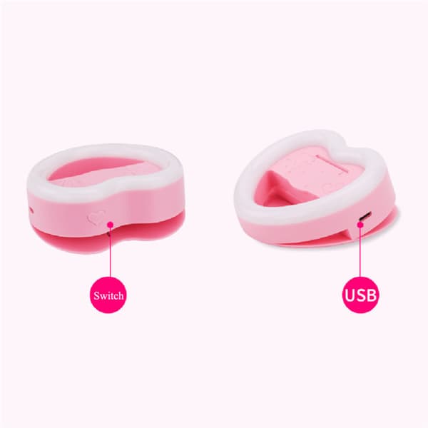 Oppladbar Justerbar Selfie Ring Light Hjerteformet Led Fi