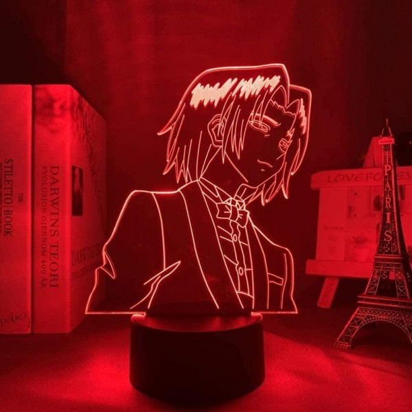 Naruto Kakashi Uchiha Sasuke 3D Illusionslampa Nattlampa Smart Touch, RGB-effekt USB-kabeldriven Kreativ 3D Japansk Animelampa
