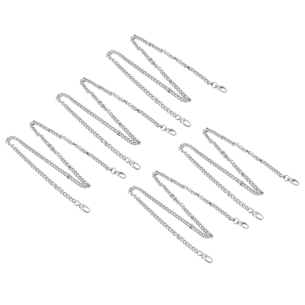 5 st metall trottoarkantkedjor 39,4 tum längd utsökt robust multifunktionell metallhantverkskedja för halsband fotlänk DIY silver