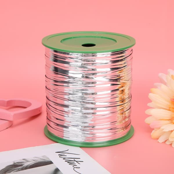 400 meter vridna band godispåse bakning förpackning presentask blomma vridna band silver