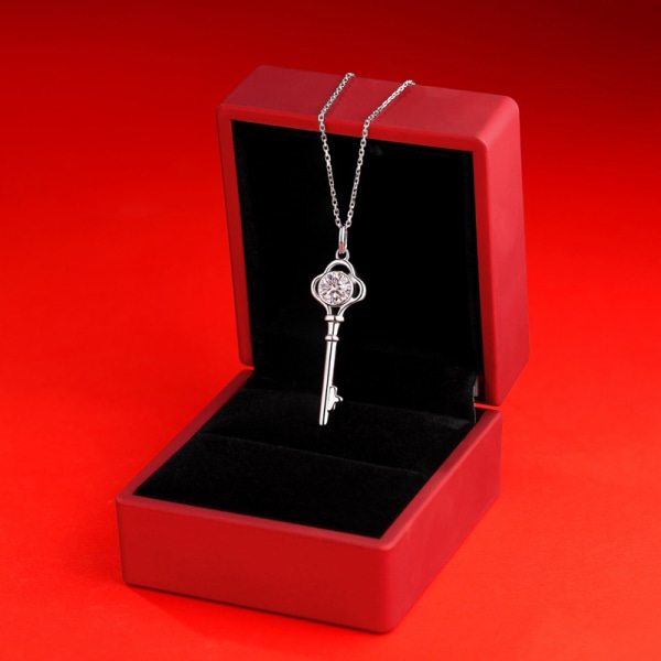 925 Sterling Silver Halsband för Kvinnor, 1CT D Färglös Mois