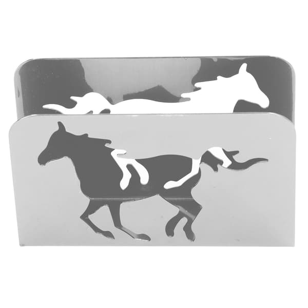 Hest Serviettholder Jernkunst Vertikal Serviettholder Elegant Buet Multifunksjonell Metall Serviettholder Borddekorasjoner Sølv