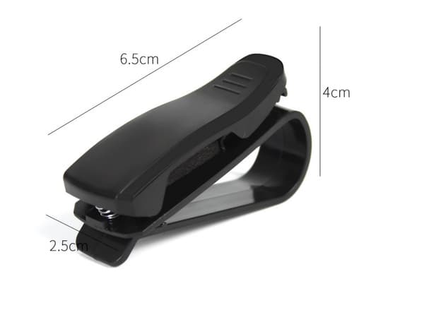 Solbrilleholder, bil solskjermklips for briller, glass