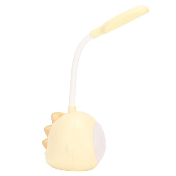 LED Liten Skrivebordslampe Mykt Lys Øyebeskyttelse Student Barn Studerelampe for Skrivebord Soverom Sengeside Sovesal Gul