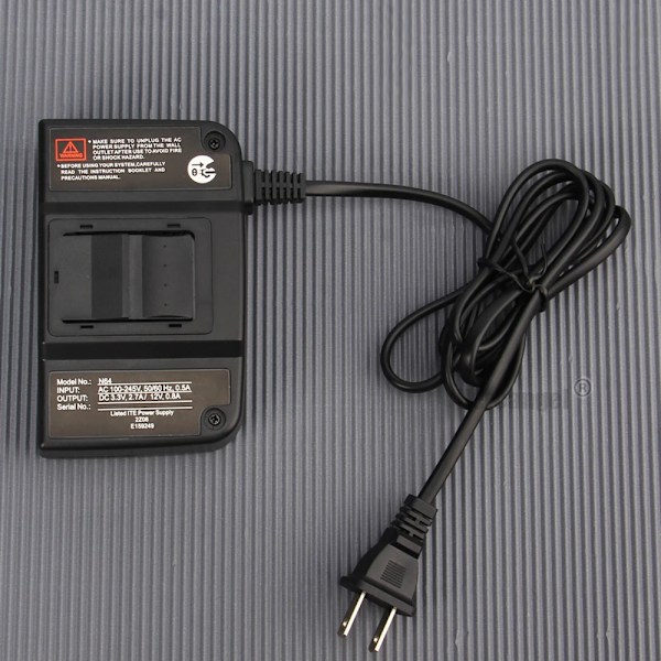 Ny for Nintendo N64 AC-adapterlader for Nintendo 64 regulatorisk strømadapter strømforsyningskabel ladekabel strømforsyning