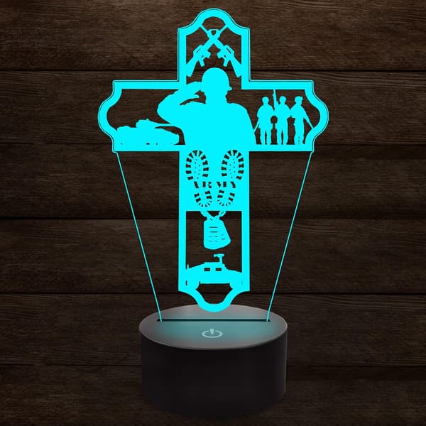 3D Natlampe til US Army Militær, 16 Farver Skift Smart