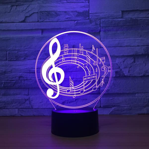 3D Lampe Skrivebord, Ephvan 3D Musikvisualisering 7 Farver Skift