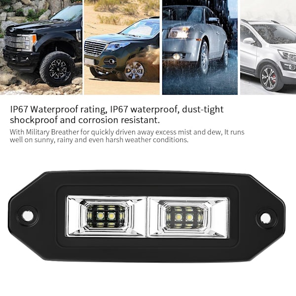 40W Flomlys LED-lyslist Baklys Kjørelys Tåkelys for Jeep ATV UTV SUV Truck BoatD Light B