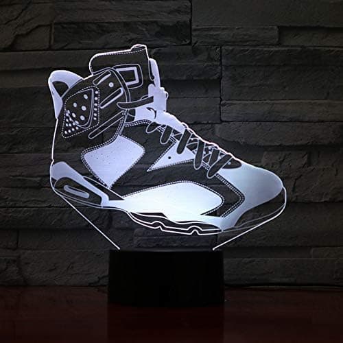 3D LED Nattlampe, 3D Optisk Illusjonslampe Sneakers Modell