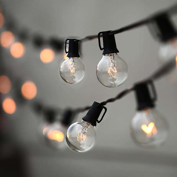 Strålklingor, Lampat 25Ft G40 Globe String Lights med glödlampa