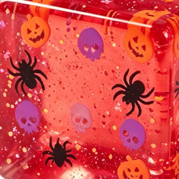Rød Halloween Fidget Cube, Tema TPR Langsom-Rebound Sensorisk Klemmelegetøj til Angstlindring og Festdekoration red