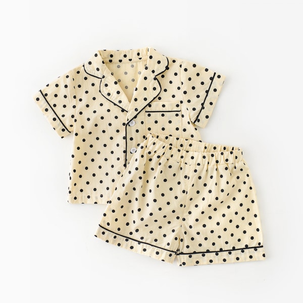 Flickor Pojkar Sommar Pyjamas Set Rutig Söt Pyjamas Set,S