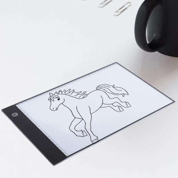 A4 LED Art Board Ljusplatta Spårningsritning Bordsskiva 3-läges Dimning En-delad Typ