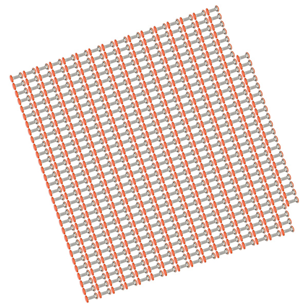500 sett metallnagler Nagler 6x8mm Jern Høy hardhet Sterke glans Nagler Nagler for DIY Lærhåndverk Oransje