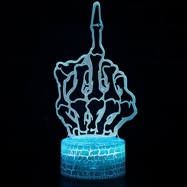 3D nattlampa LED Illusion skrivbordslampa 7 färger ändras