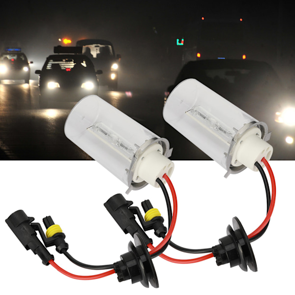 2 stk 100W H4-1 6000K Høy Lysstyrke Bil Xenon Frontlys Pæreerstatning