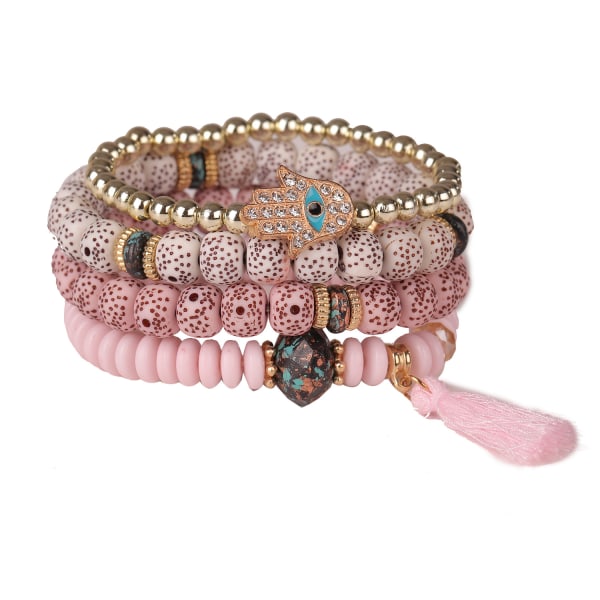 1PCS Bohemian Stackable Bead Bracelets, Multilayered Stretch