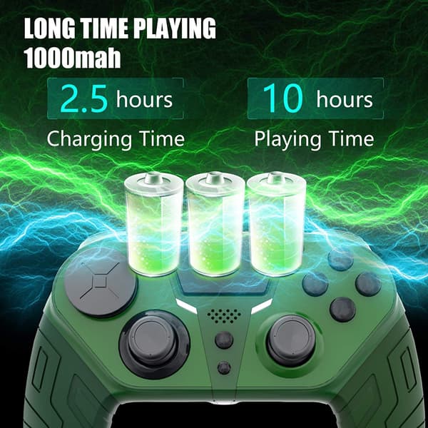 Trådløs kontroller for PS4, Gamepad fjernkontroll med Green