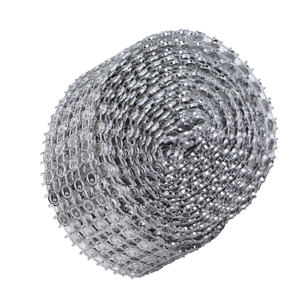 Plast Rhinestones 4 Rader Mesh Klær Sko Vesker Dekorasjon Bånd med Lim