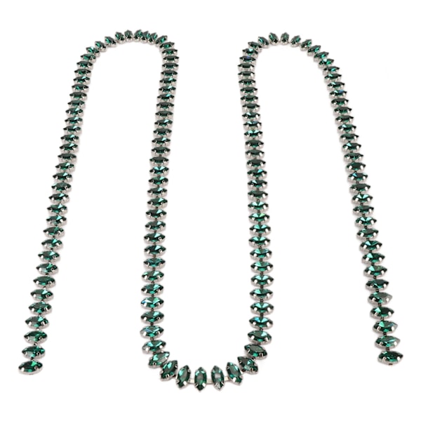 Rhinestone Claw Chain 1 Yard Lång Glittrande Elegant Multi Purpose Rhinestone Strip för Smycken Kläder DIY Grön