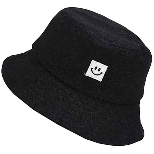 Hink med hink, Smiley ansikte fiskarehatt bomull unisex keps