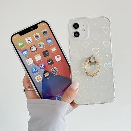 Kompatibel med iPhone 11 Cover, Klar Glitrende Bling Laser S