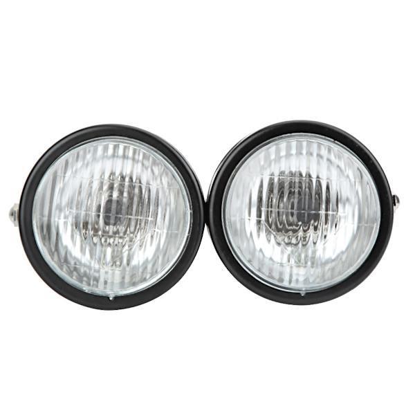 Motorcykel Dobbelt Forlygte Motorcykel Modificeringsdel Tvilling Forlygte Lampe (Uden Beslag)