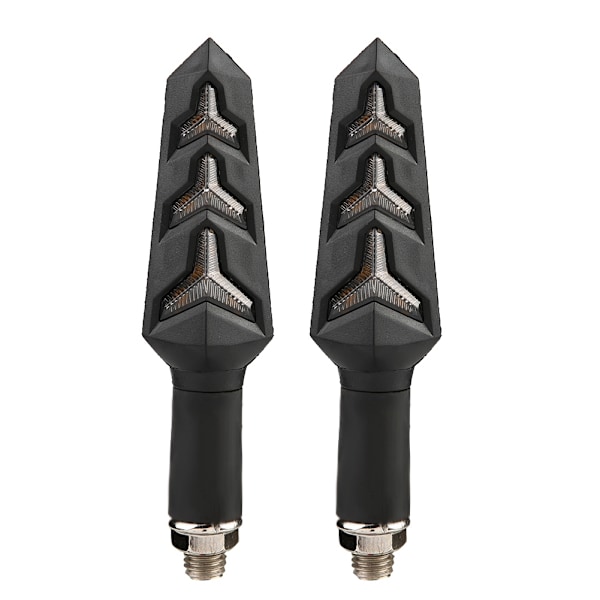 1 Par Motorsykkel LED Blinklys Lampe Fiskebein Y-Form Strømmende Blinklys