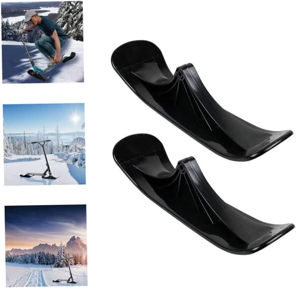 1 Par Snøscooter Ski Sleigh - Vinterakebrett Ski Tilbehør for Barn Utendørs Moro