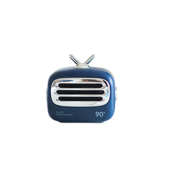 Retro Bluetooth högtalare, vintage , liten trådlös blå