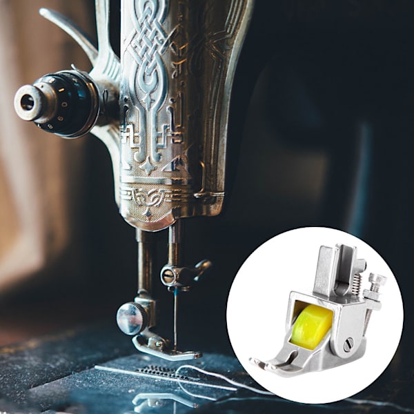 Justerbar tjock material gummihjul pressarfot platt symaskin tillbehör