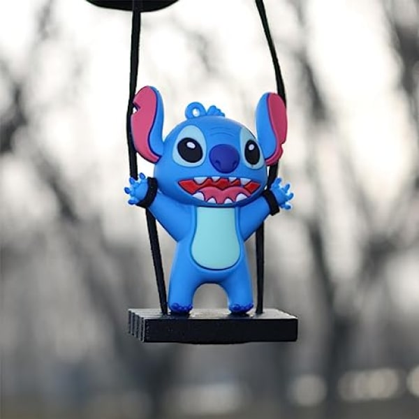 Stitch Car Accessories Mirror Swing Hanging Decoration Pendant Car Hanging Ornament for Rear View Mirror