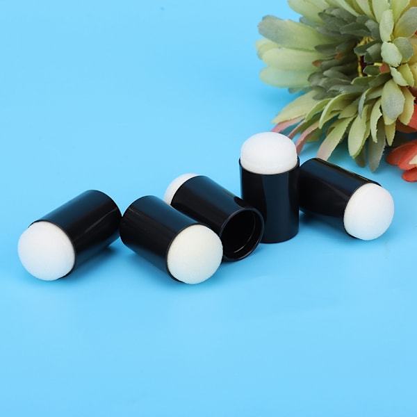 5 stk svampfingermalere for barn - fingermalingsverktøy i plast - pigmentkritsett (5 stk pose)