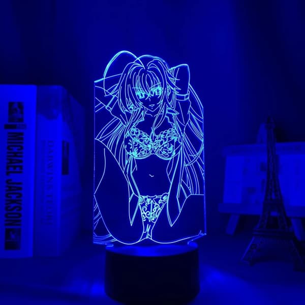 3D Nattlys Anime LED Lampe High School DxD for Soverom De