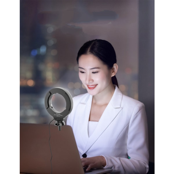 Laptop Selfie Ring Light, Mini Desktop LED-lampa med Dimmab