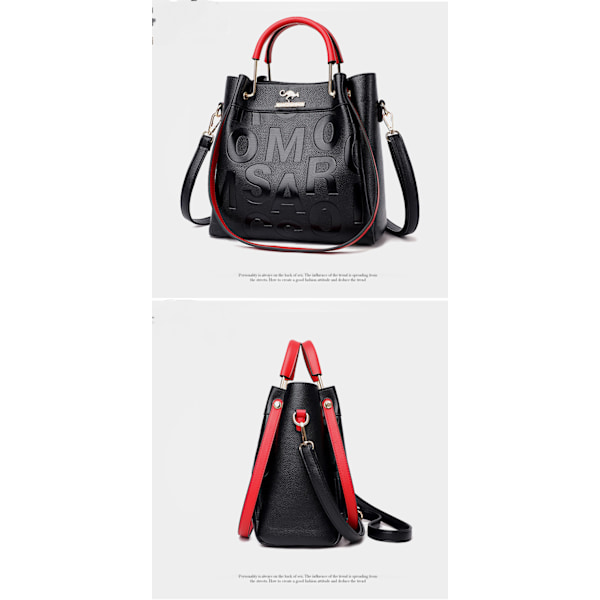 Suunnittelijan käsilaukut naisille Suuret nahkalompakot Tote Messenger Olkalaukku Crossbody Top Zipper Bag-Red