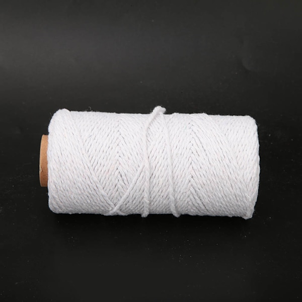 100m / 328.1ft Sy Hand Sömnad DIY Hantverk Vintage Fläta Sladd Jute Garn (Vit)