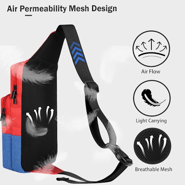 Söt Reseväska för Nintendo Switch/Lite/OLED/Steam Deck, Bärbar Crossbody Axelväska för NS SD Konsol Dock Joy-Cons Tillbehör Förvaring Red