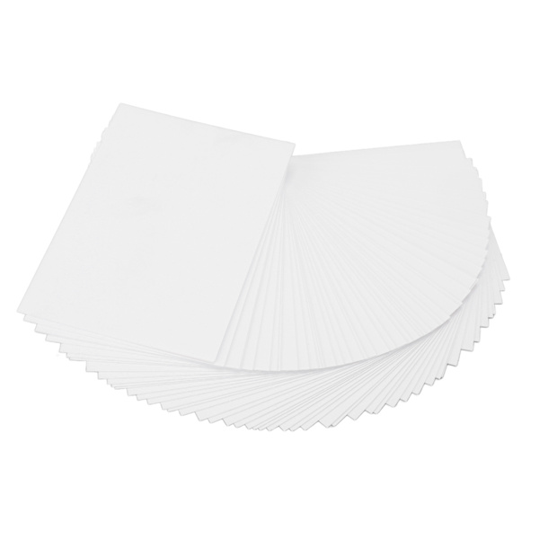 50 stk. Hvit kartongpapir 15x10cm Multi Purpose Håndlaget Papp for Bryllupsinvitasjoner Visittkort Gratulasjonskort