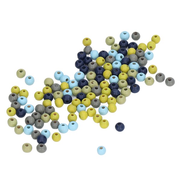 1000 st färgglada träpärlor 6 mm högpolerade DIY-produktion träpärlor runda träpärlor för hänge smycken