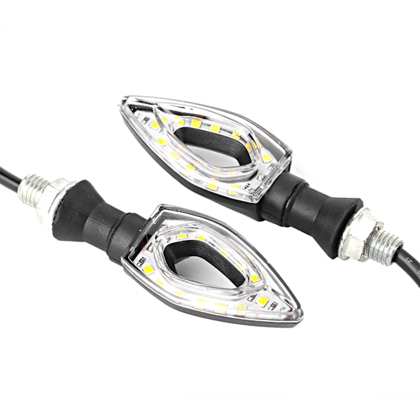 2 st 12 LED-lampor Universal Motorcykel Blinkers Amber Ljuslampa Passar för Yamaha