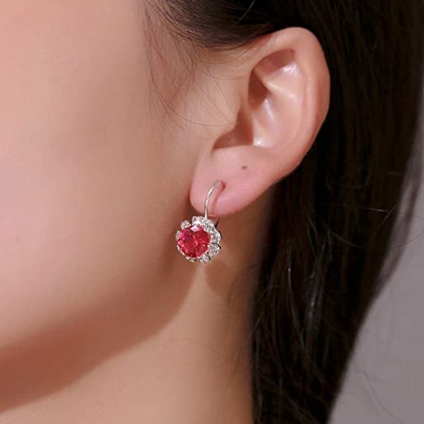Örhängen, Runda Strass Diamanter Strass Flo