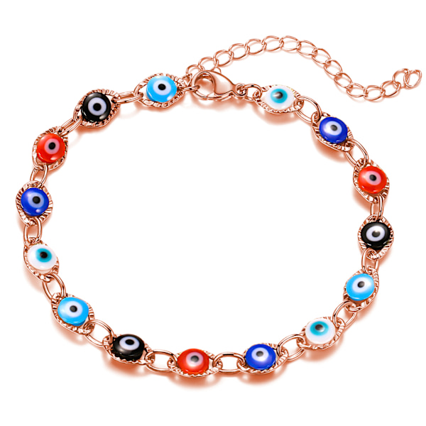 Wekity Choice of all Dainty Evil Eye Armband för Kvinnor, 14K