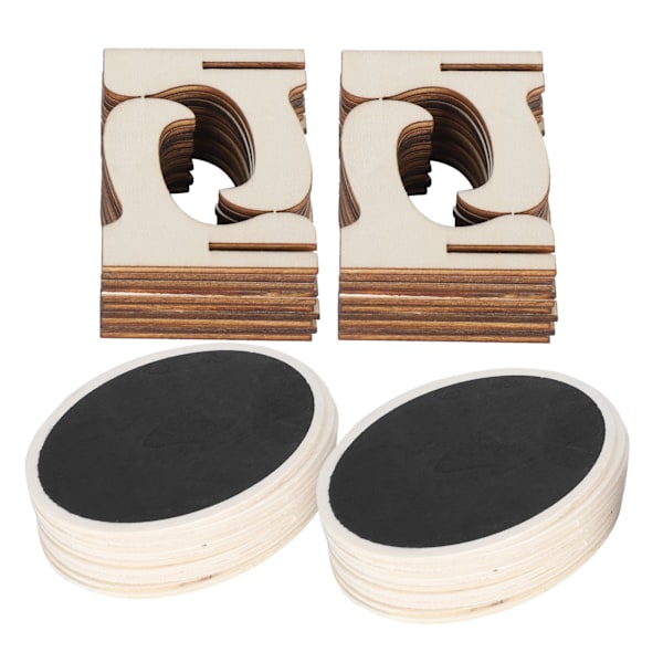 2 Set Trä Mini Krita Tavlor Plats Kort Bröllop Dekoration Hantverk Display Griffeltavla