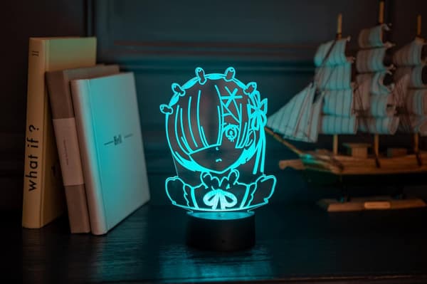 3D Natlamper til Piger Drenge Anime Rem Re Zero Figur Nat